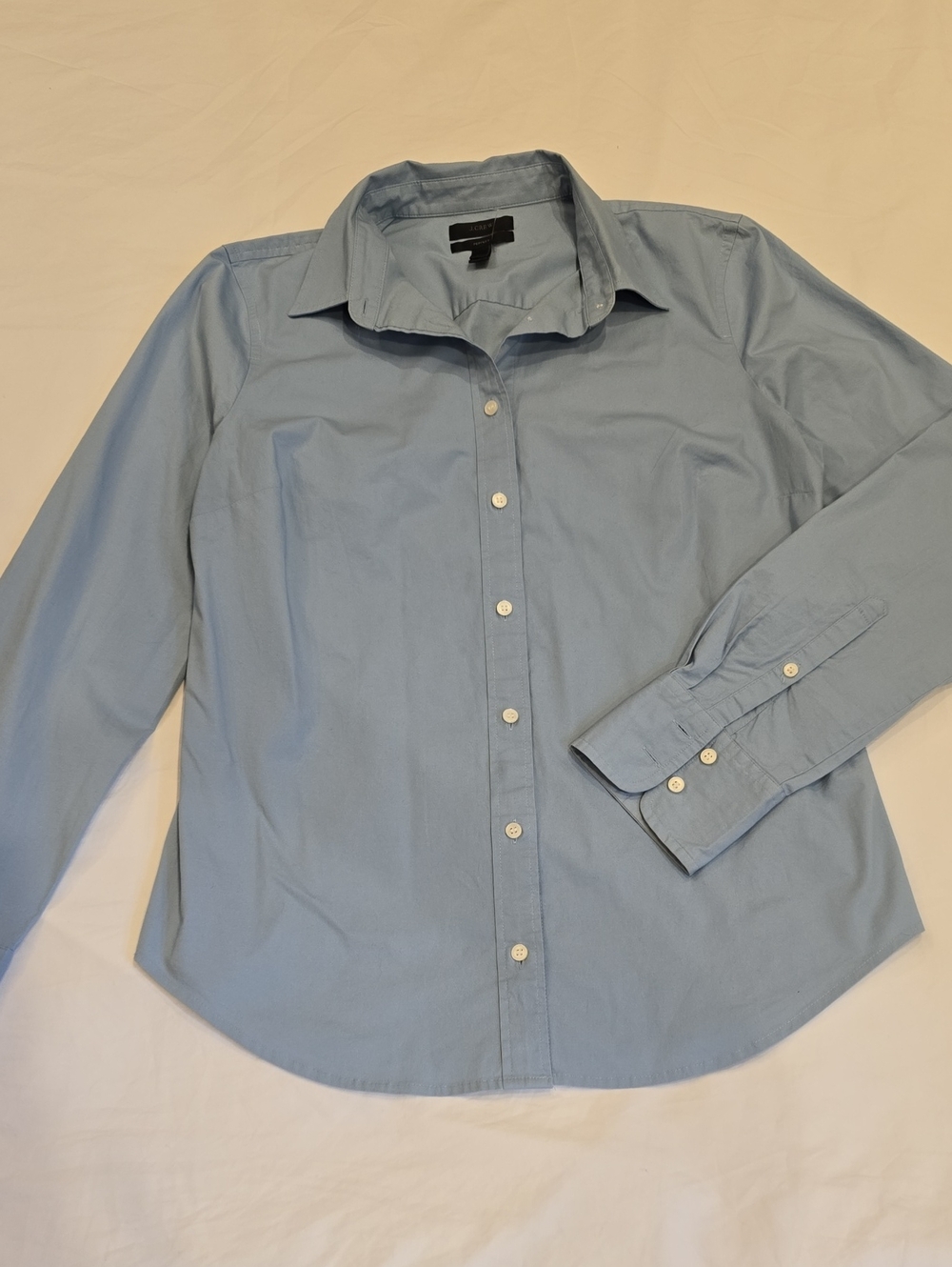 J. Crew Dusty Blue Women's Fitted Cotton Button Down | M